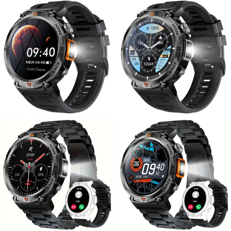 JELLOO Montres intelligentes militaires étanches