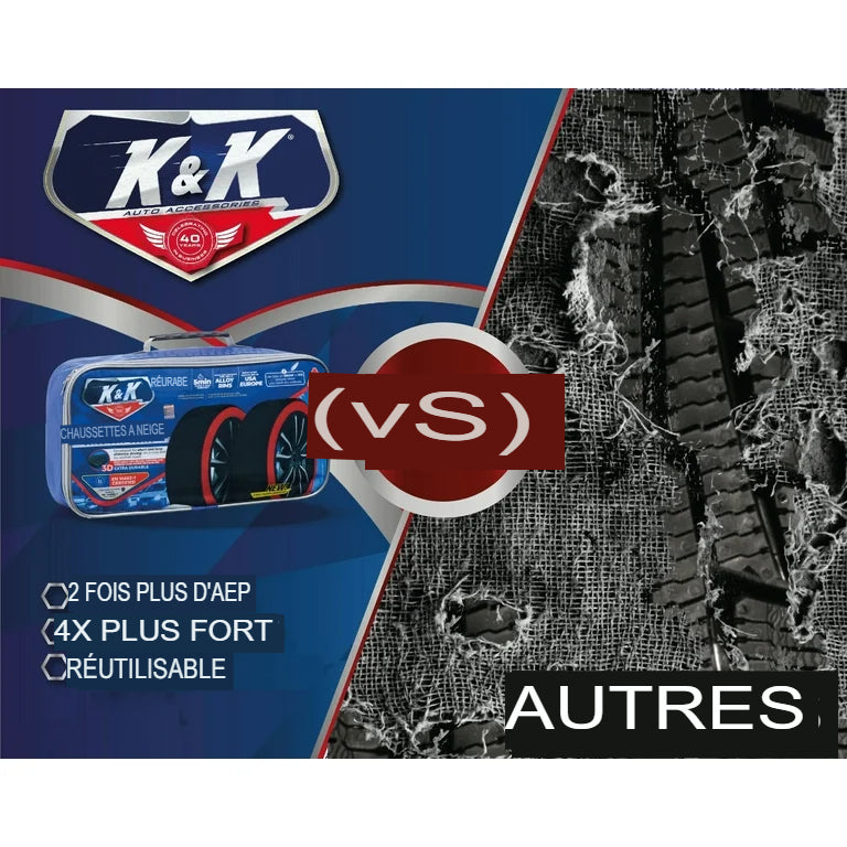 K&K Automotive Chaussettes à neige pour pneus