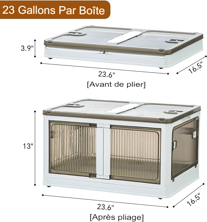 Rangement pliable en plastique