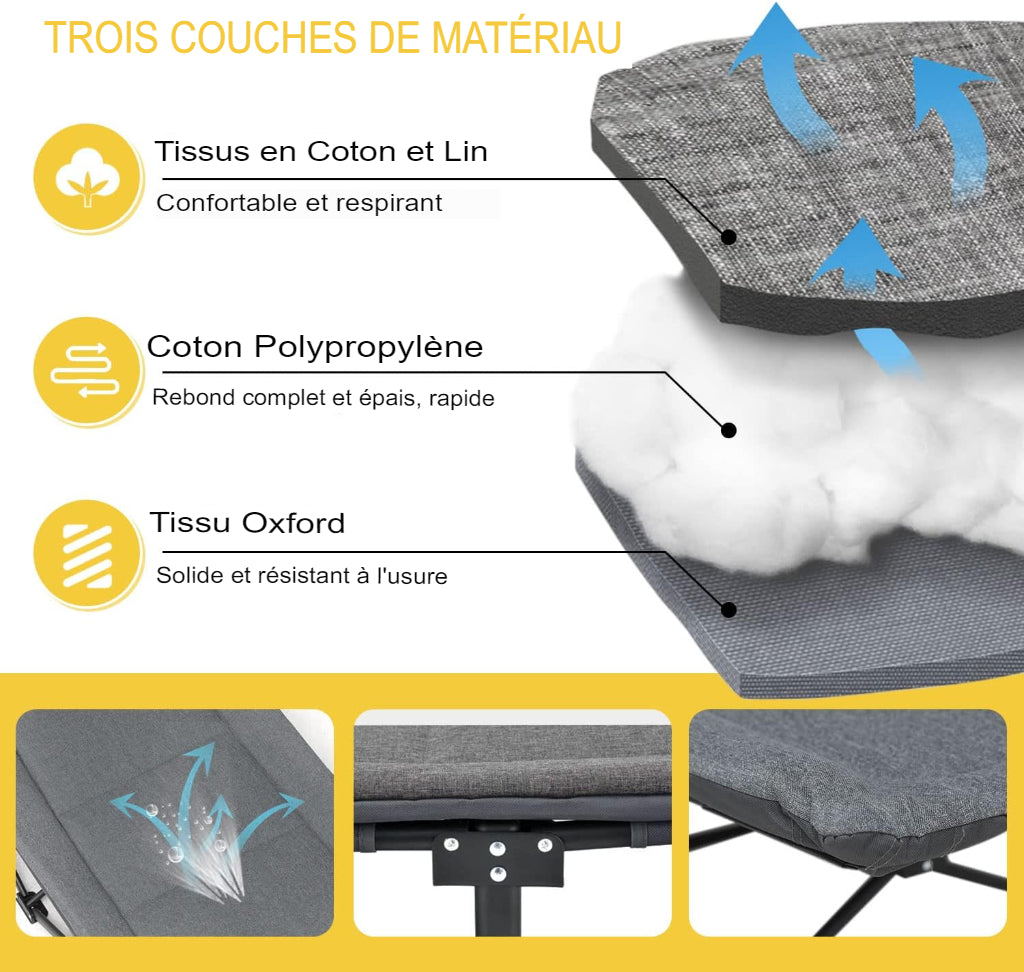 Liste de camping ATORPOK pour adultes avec coussin et oreille