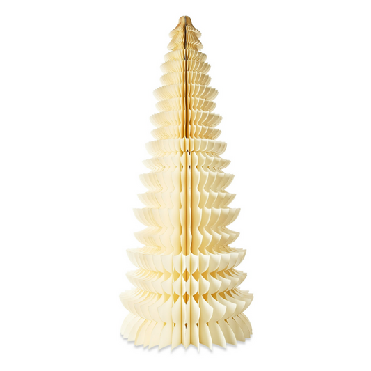 Sapin de Noël en papier Papier blanc et doré