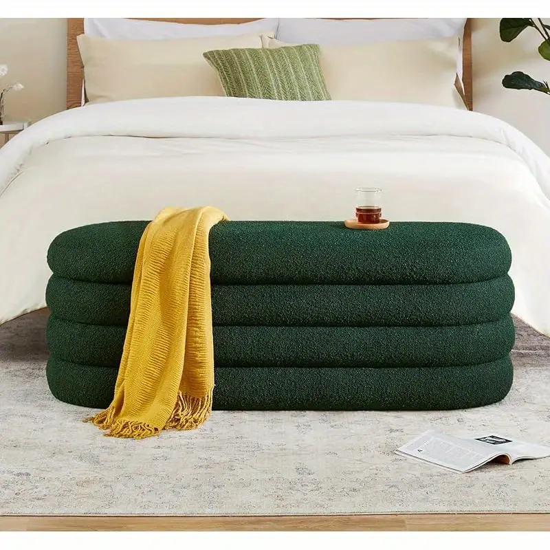 Tissu de banc ottoman de rangement confortable